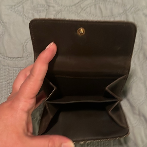 Celine Monogram Canvas Leather Interior Double Sided Snap Wallet - Picture 6 of 8